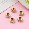 Brass Rhinestone Spacer Beads RB-A020-9mm-01G-5