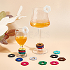 24Pcs 2 Style 12 Colors Felt Wine Glass Charms AJEW-BC0003-68-5