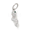 Brass Micro Pave Cubic Zirconia Pendants KK-V007-007P-03-1-1