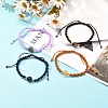Adjustable Round Natural Gemstone Beads Bracelets for Women or Men BJEW-JB06840-2