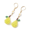 Electroplate Glass & 304 Stainless Steel Leverback Dangle Earrings EJEW-MZ00724-4