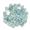 UV Plating Rainbow Iridescent Acrylic Beads OACR-G012-11B-3