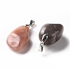 Natural Orange & Grey Sunstone Pendants G-H259-07P-02-3