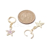 Alloy Enamel Starfish Dangle Leverback Earrings EJEW-JE05602-3