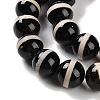Natural Tibetan Striped Pattern dZi Agate Beads Strands G-B084-A04-01-4