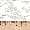 Silver Lined Transparent Glass Bugle Beads SEED-R028-2x15-B02-4