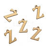304 Stainless Steel Alphabet Charms STAS-H122-Z-AB-2