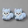 Squirrel Food Grade Eco-Friendly Silicone Beads SIL-WH0012-030C-1