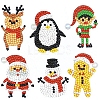 DIY Christmas Theme Diamond Painting Sticker Kits DIAM-PW0001-191F-1