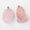 Natural Rose Quartz Pendants G-G884-A07-1