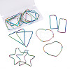 9Pairs 9 Style 304 Stainless Steel Geometric Hoop Earrings STAS-FW0001-21-4