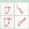 24Pcs Brass Screw On Clip-on Earring Findings KK-SP0001-20RG-6