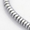 Electroplate Non-magnetic Synthetic Hematite Beads Strands G-J216C-08-1