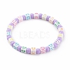 Acrylic Stretch Beaded Bracelets BJEW-JB06114-2