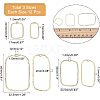 CHGCRAFT 36Pcs 3 Styles Alloy Open Back Bezel Pendants FIND-CA0006-07-2