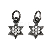 Brass Micro Pave Cubic Zirconia Pendants ZIRC-K070-41B-1