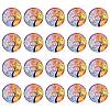 Half Round/Dome Tree Pattern Glass Flatback Cabochons for DIY Projects GGLA-YW0001-14J-1