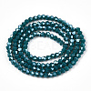 Opaque Solid Color Electroplate Glass Beads Strands EGLA-A039-P2mm-A18-3