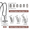 Unicraftale Alloy Norse Viking Hammer Pendant Necklace with Rope & Dreadlock Braiding Hair Tube Beads NJEW-UN0001-41A-3