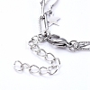 Non-Tarnish 304 Stainless Steel Chain Tiered Necklaces NJEW-JN02828-4