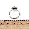 304 Stainless Steel Cuff Ring Components STAS-D372-05P-01B-3