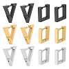 ANATTASOUL 12Pcs 6 Style Titanium Steel Hoop Earrings for Women EJEW-AN0004-42-1
