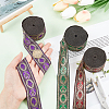   3Pcs 3 Colors Ethnic Style Embroidery Polyester Ribbons OCOR-PH0003-93-3