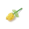 Glass Seed Beaded Rose Pendants PALLOY-MZ00959-02-4