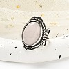 Natural Rose Quartz Adjustable Rings RJEW-I108-01AS-13-2