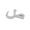 Rack Plating Brass Micro Pave Clear Cubic Zirconia Pendants KK-A224-03Q-P-1