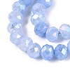 Electroplate Crackle Imitation Jade Glass Beads Strands LS-EGLA-Q131-02C-01-3