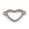 201 Stainless Steel Heart Links connectors STAS-R064-19-2