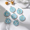 Platinum Plated Alloy Enamel Charms X-ENAM-S118-04B-P-5