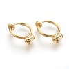 Brass Clip-on Hoop Earrings KK-L168-04G-2