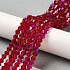 Transparent Electroplate Glass Beads Strands EGLA-A039-T3mm-L27-4