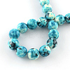 Dyed Natural Ocean White Jade Round Bead Strands G-R295-4mm-04-2