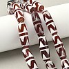 Rice Shape Tibetan Style dZi Beads Strands G-A269-A11-01-1