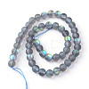 Synthetic Moonstone Beads Strands G-R375-10mm-A03-2