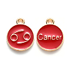 Alloy Enamel Pendants X-ENAM-S124-01B-07D-1