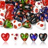 30Pcs 5 Colors Handmade Millefiori Glass Beads LAMP-CJ0002-42-1