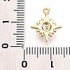 Brass Micro Pave Clear Cubic Zirconia Pendants KK-T075-24G-3