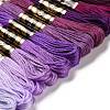 12 Skeins 12 Colors 6-Ply Polyester Embroidery Floss OCOR-M009-01B-10-2