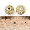 Round Brass Micro Pave Cubic Zirconia Beads ZIRC-N016-01G-10mm-4