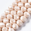 Electroplate Glass Beads Strands EGLA-A034-P10mm-A17-1