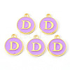 Golden Plated Alloy Enamel Charms ENAM-S118-10D-2