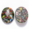 Synthetic Gold Line Imperial Jasper Cabochons G-R457-02D-2