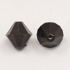 Faceted Bicone Transparent Acrylic Beads DBB6mm10-2