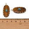 Natural Tiger Eye & Synthetic Turquoise Carved Pendants GG-CBA5963-02D-3