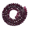 Baking Paint Imitation Jade Glass Bead Strands X-DGLA-A034-J6MM-A02-2