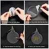 Transparent Acrylic Disc Pendants TACR-NB0001-07B-4